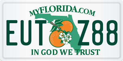 FL license plate EUTZ88