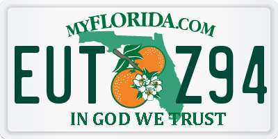 FL license plate EUTZ94