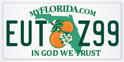FL license plate EUTZ99