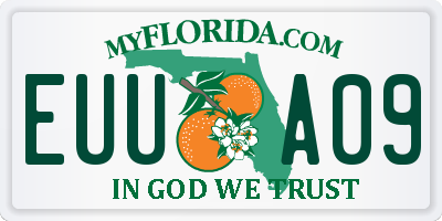 FL license plate EUUA09
