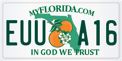 FL license plate EUUA16