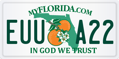 FL license plate EUUA22