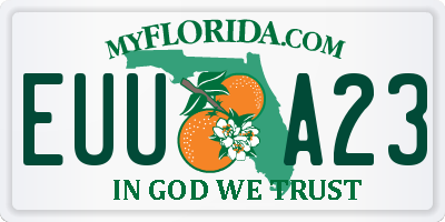 FL license plate EUUA23