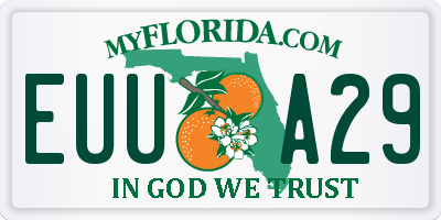 FL license plate EUUA29