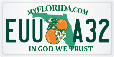 FL license plate EUUA32