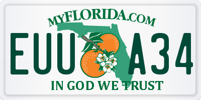 FL license plate EUUA34