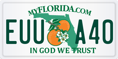 FL license plate EUUA40