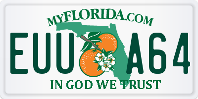 FL license plate EUUA64