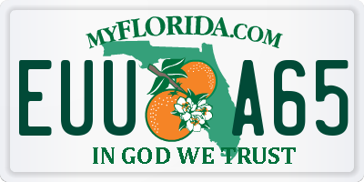 FL license plate EUUA65