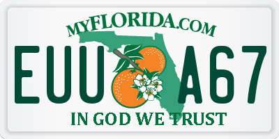 FL license plate EUUA67