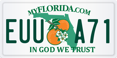 FL license plate EUUA71