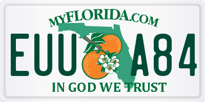 FL license plate EUUA84