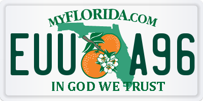 FL license plate EUUA96