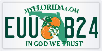 FL license plate EUUB24