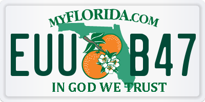 FL license plate EUUB47