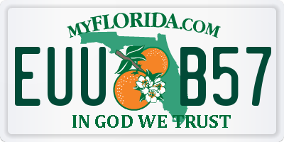 FL license plate EUUB57