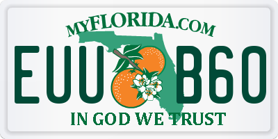 FL license plate EUUB60
