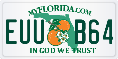 FL license plate EUUB64