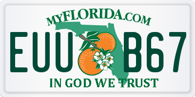 FL license plate EUUB67
