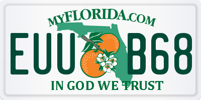 FL license plate EUUB68