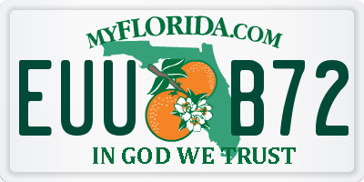 FL license plate EUUB72