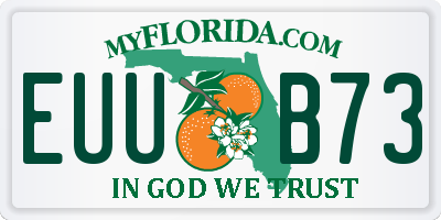 FL license plate EUUB73