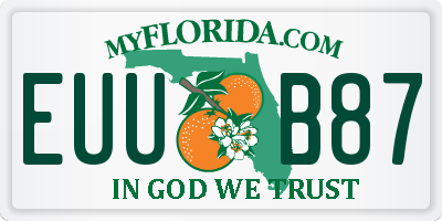 FL license plate EUUB87