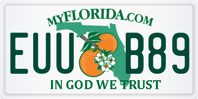 FL license plate EUUB89