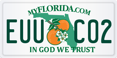 FL license plate EUUC02