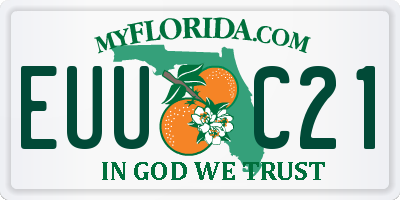 FL license plate EUUC21