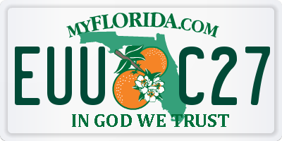 FL license plate EUUC27