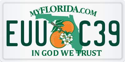 FL license plate EUUC39