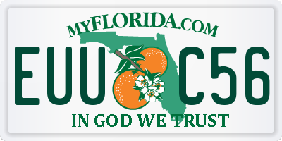 FL license plate EUUC56
