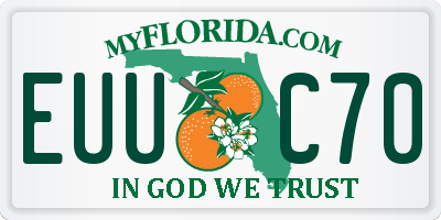 FL license plate EUUC70