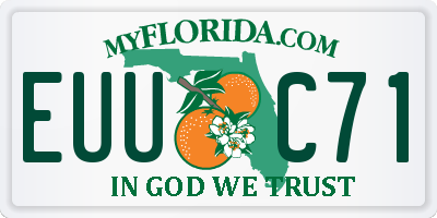 FL license plate EUUC71