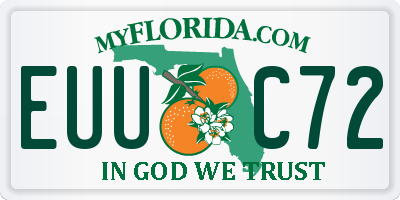 FL license plate EUUC72