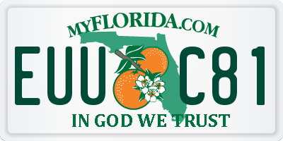 FL license plate EUUC81