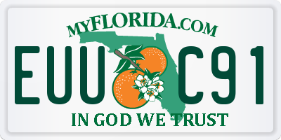 FL license plate EUUC91