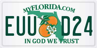 FL license plate EUUD24