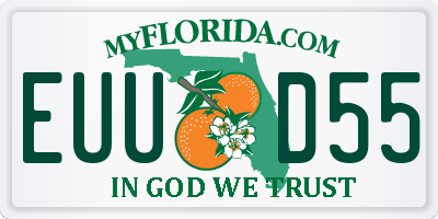 FL license plate EUUD55