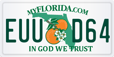 FL license plate EUUD64