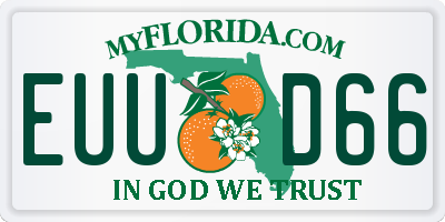 FL license plate EUUD66