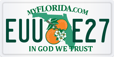 FL license plate EUUE27