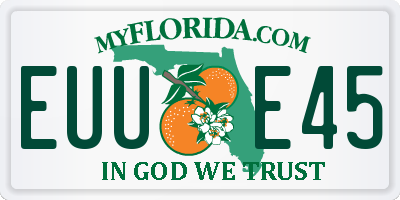 FL license plate EUUE45