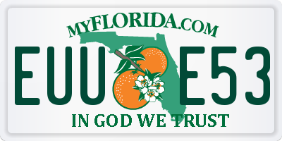 FL license plate EUUE53
