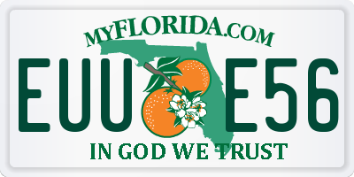 FL license plate EUUE56