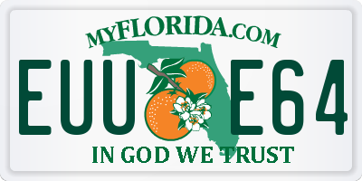 FL license plate EUUE64