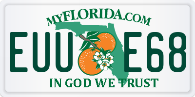 FL license plate EUUE68