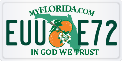 FL license plate EUUE72
