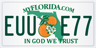 FL license plate EUUE77
